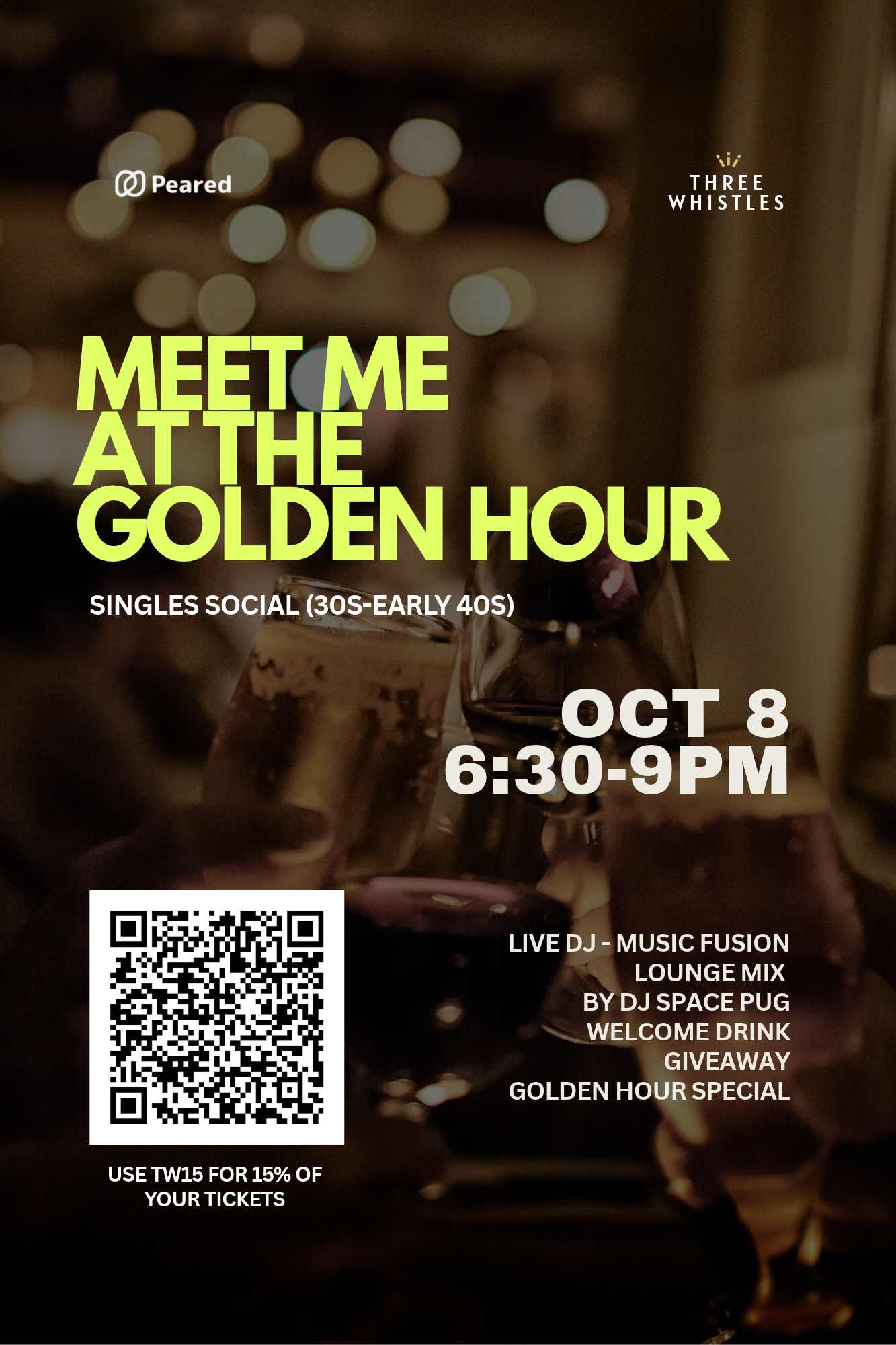SINGLES SOCIAL – Meet at the Golden Hour at Three Whistles in Washington, DC